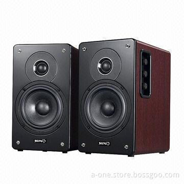 2.0-ch Wooden Speaker with 10kΩ Input Impedance